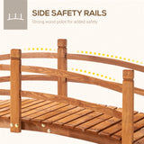 Passerelle de jardin en bois 6FT, pont arc classique avec garde-fou pour ruisseau étang passage