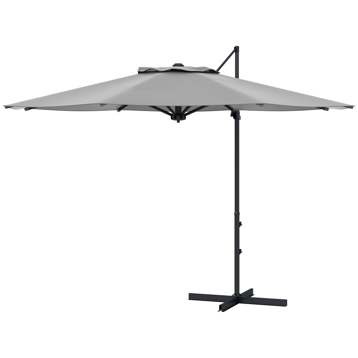 10 FT Cantilever Umbrella, Aluminum Hanging Offset Umbrella with 360°Rotation, Tilt