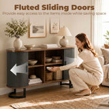 Fluted Sideboard Buffet Cabinet, 55