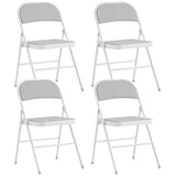 Set of 4 Metal Foldable Chairs