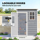 5 x 3FT Garden Shed with Floor, Outdoor Storage Shed with Lockable Door