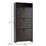 Slim Shoe Storage with 3 Flip Drawers and Adjustable Shelves Shoe Cabinet Organizer for 9 Pair