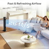 28dB Tower Fan with 12 Speeds and 4 Modes, Standing Floor Fan with 80° Oscillating