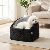 Dog Car Seat, Dog Booster Car Seat Washable with Adjustable Safety Leash, Storage Pockets for Small Under 10kg