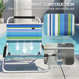 Beach Chair Set of 2, Folding Backpack Beach Chairs
