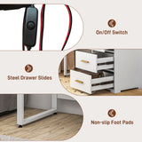 Illuminated Dresssing Table, Drawer and Storage Shelves for Bedroom