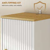 Tall Bathroom Storage Cabinet, Freestanding Bathroom Cabinet with Drawer, Adjustable Shelves, Open Compartment