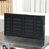 Portable Charcoal Grill with Pull-Out Charcoal Basin, Folding Tabletop Barbecue
