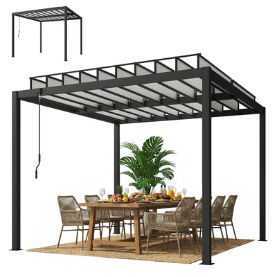 9.5 x 10 ft Louvered Pergola with PC Roof