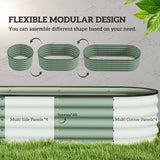 5 x 2 x 1.5 FT Galvanized Steel Raised Garden Bed, Metal Garden Bed Planter Box with Safety Edging