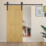 6.6FT Sliding Barn Door Track Kit, Fit 39