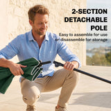 6.5x4ft Rectangle Patio Umbrella Aluminum Tilt Adjustable Garden Parasol