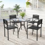 Stackable Patio Chairs Set of 4