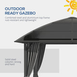 10' x 10' Outdoor Hardtop Gazebo Canopy with UV60+ Polycarbonate Roof, Steel Frame