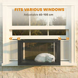 Catio Outdoor Cat Enclosure Adjustable Cat House Waterproof Top for Window 24
