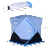 4-Person Pop-up Ice Fishing Tent, for Low-Temp -22℉