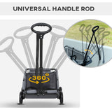 4 Wheels Folding Lightweight Pet Stroller with Universal Handle Rod, Storage Bag