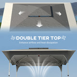 11.5 x 11.5 ft Pop Up Canopy Tent with 1-Button Push Easy Setup, UPF 50+ 2-Tier Instant Canopy with Carry Bag