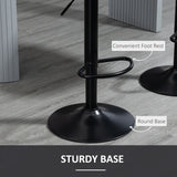 Lot de 2 tabourets de bar pivotants à hauteur de comptoir, avec dossier, repose-pieds et hauteur réglable
