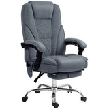 Massage Office Chair, Reclining Computer Chair with Adjustable Height and Footrest