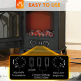 Electric Fireplace Stove, Adjustable brightness