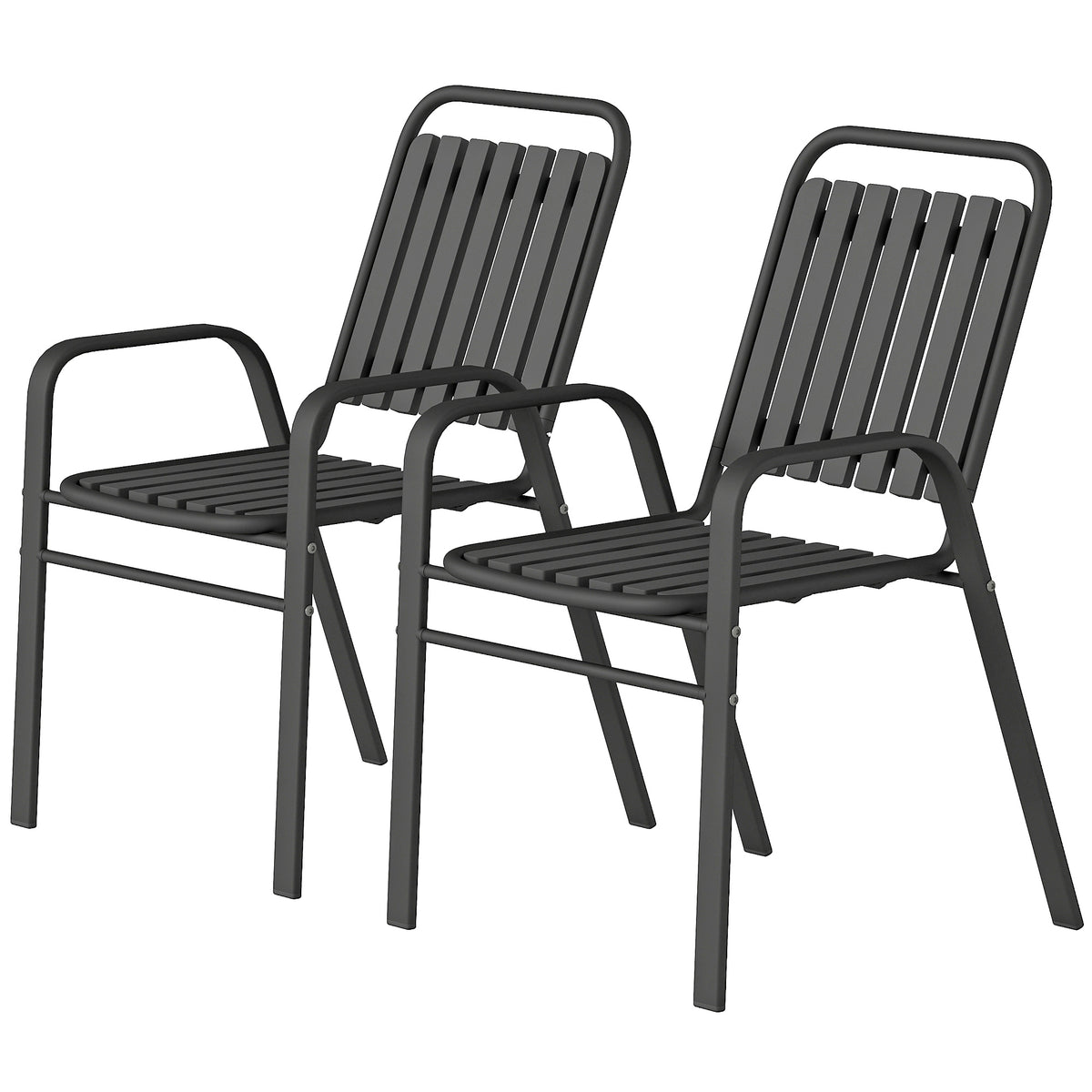 Stackable Outdoor Dining Chairs Set of 2