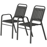 Stackable Outdoor Dining Chairs Set of 2