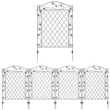 Panneaux de Clôture Métal pour Jardin, Ensemble de 4