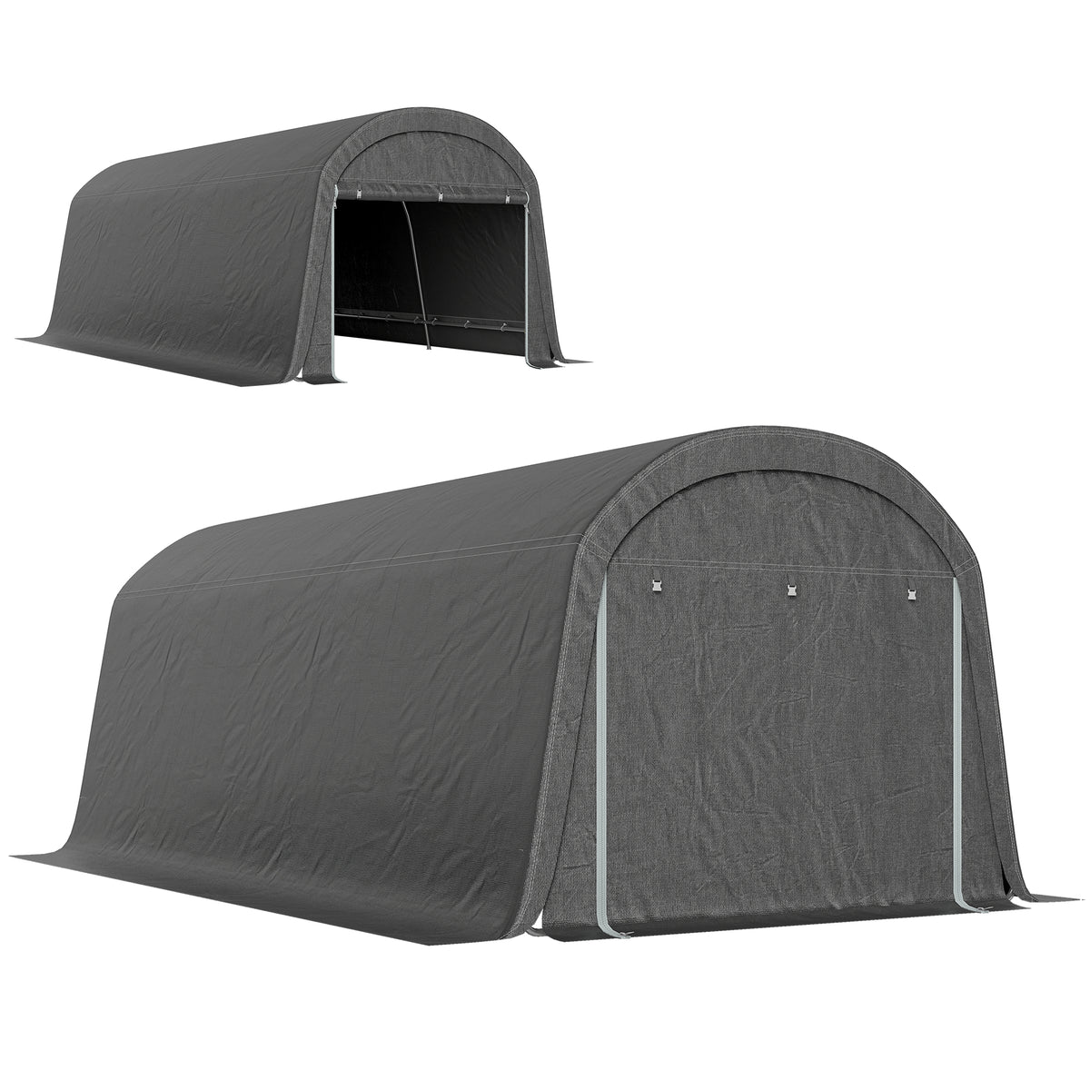 10' x 20' Portable Shed, Galvanised Steel Frame for Garden Tools