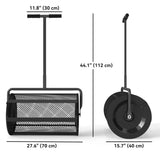 24 Inch Compost Spreader, Peat Moss Spreader with 24.4