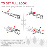 5 FT Snow Flocked Artificial Christmas Tree, Auto Open and Steel Base