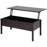 Table basse moderne de 99 cm avec plateau relevable et compartiment de rangement caché
