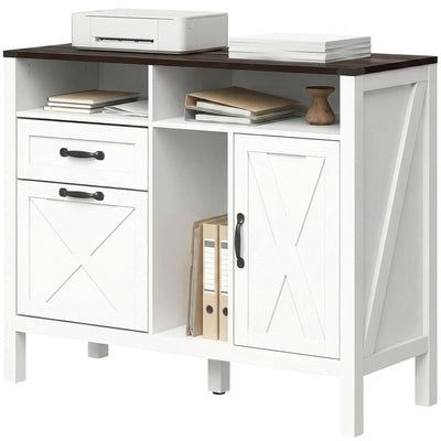 Lateral Filing Cabinet for Letter/A4 Hanging Files, File Cabinet with Open Compartments for Home Office