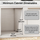 Pull Out Trash Can Under Cabinet, 10.6 Gallon (40L) Slide Out Garbage Can with 2 Removable Compartments