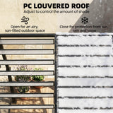 9.5 x 10 ft Louvered Pergola with PC Roof