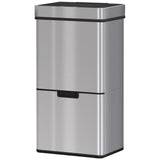 Sensor Trash Can, 19 Gallon Stainless Steel Kitchen Garbage Can with 3 Compartments
