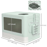 Cat Litter Box, Front Enter & Top Exit Cat Litter Tray with Scoop