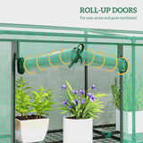 Lean-to Greenhouse with 3 Tier Shelves
