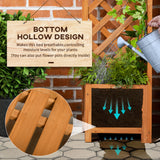 Raised Garden Bed with Trellis, Wooden Raised Planter Box with Corner Trellis