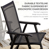 4-Piece Folding Chair Set for Relaxing on Patio Balcony Garden