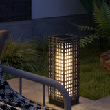 Wicker Solar Outdoor Lamp