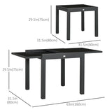 Table de salle à manger extérieure extensible 63