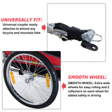 Pet Bike Trailer Bike Cart Bicycle Dog Cat Travel Carrier Foldable Red