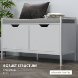 Shoe Storage Bench with Seat Cushion, Shoe Cabinet for Hallway