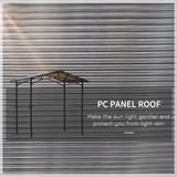 8' x 5' Hardtop Grill Gazebo Aluminium BBQ Canopy Gazebo Outdoor Canopy with Side Shelves