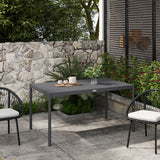 Outdoor Dining Table w/ Aluminium Frame, 57