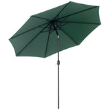 10' x 8' Round Market Umbrella, Patio Umbrella with Crank Handle and Tilt
