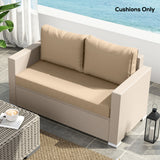 Coussins de Siège Extérieur avec Dossier, Coussins Mobilier Extérieur Causeuse Double Sofa