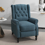 Fauteuil inclinable à dossier haut avec repose-pieds, fauteuil inclinable capitonné avec accoudoirs roulés pour le salon