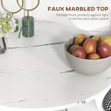 Table à manger ronde, base en acier, petite table de cuisine compacte